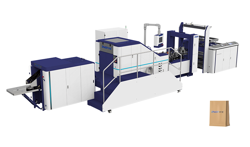 Máquina para fabricar bolsas de papel con fondo cuadrado ZD-F190/350/450